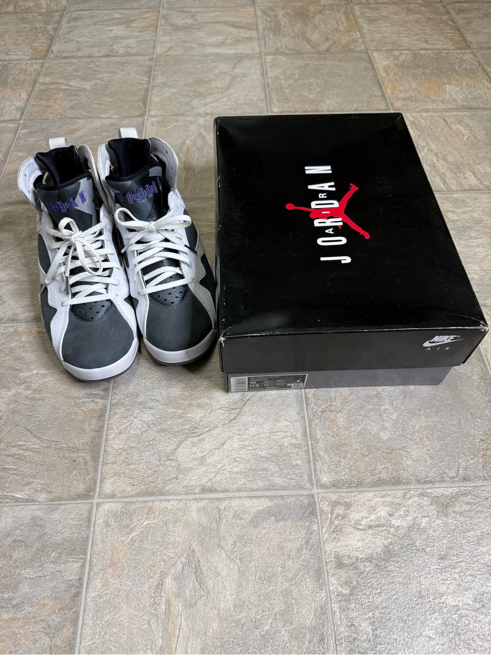 Air Jordan 7 Retro Flint 2021 Men’s Shoe Size 10 Gray CU9307-100 Preowned